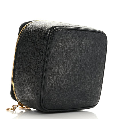 Chanel Caviar CC Vanity Cosmetic Case Black 3 of 10
