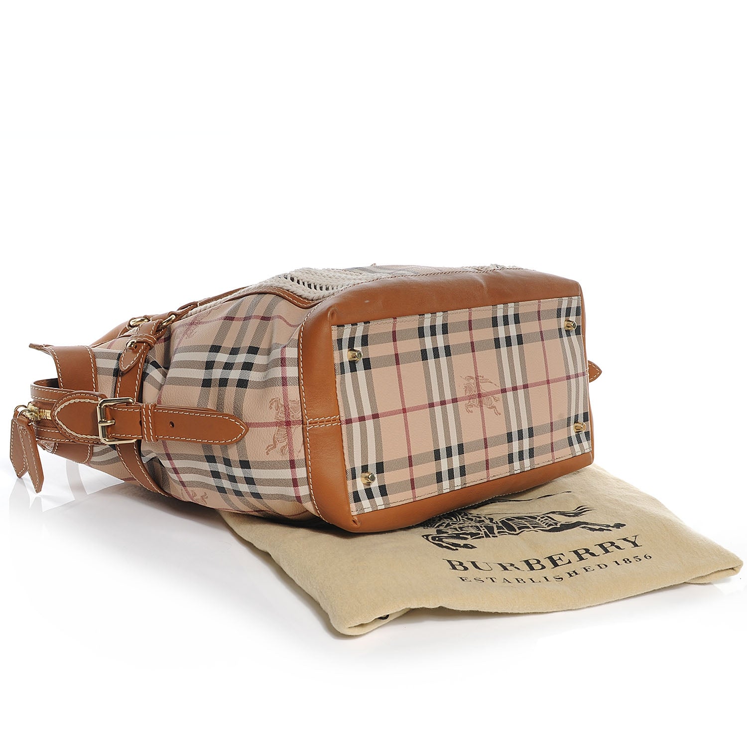 Burberry Haymarket Check Rope Medium Montgomery Tote 4 of 10