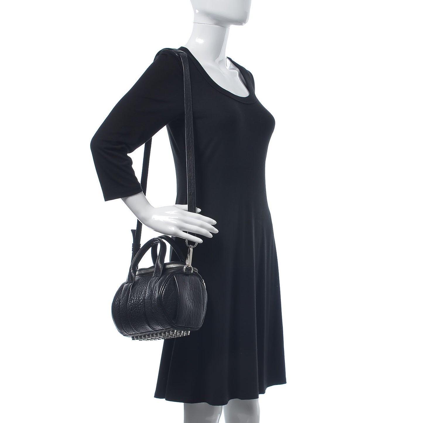 Pebbled Lambskin Mini Rockie Black Rhodium Hardware