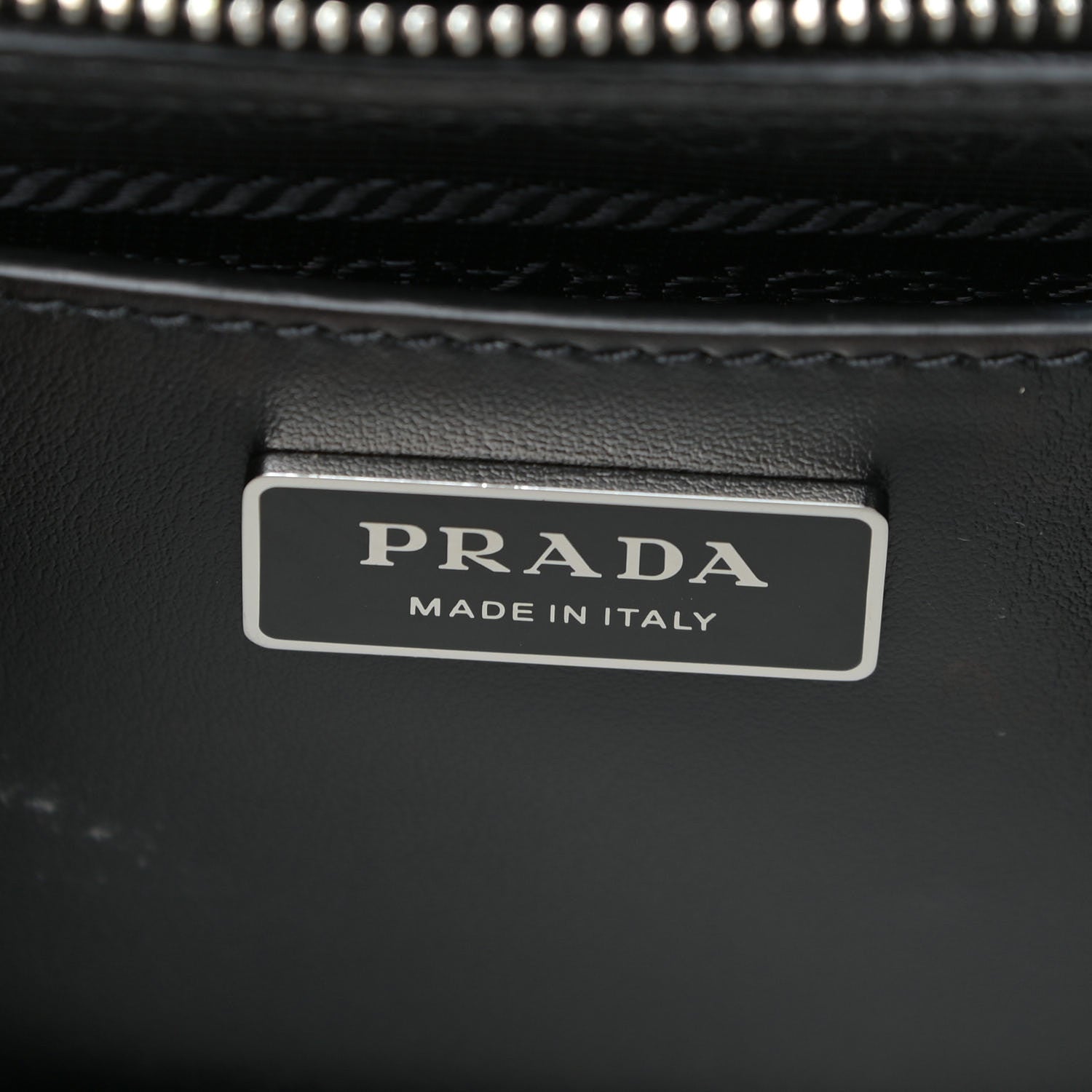 Prada Saffiano Cuir Medium Tote Black Fuoco 14 of 15