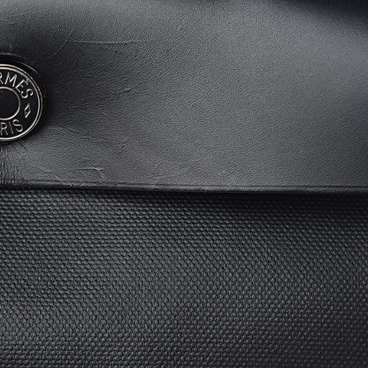 Hermes Toile H Berline Vache Hunter Herbag Zip PM 31 Black Ecru 12 of 18
