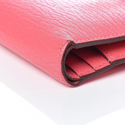 Hermes Chevre Mysore Bearn Compact Wallet Rose Lipstick 9 of 10