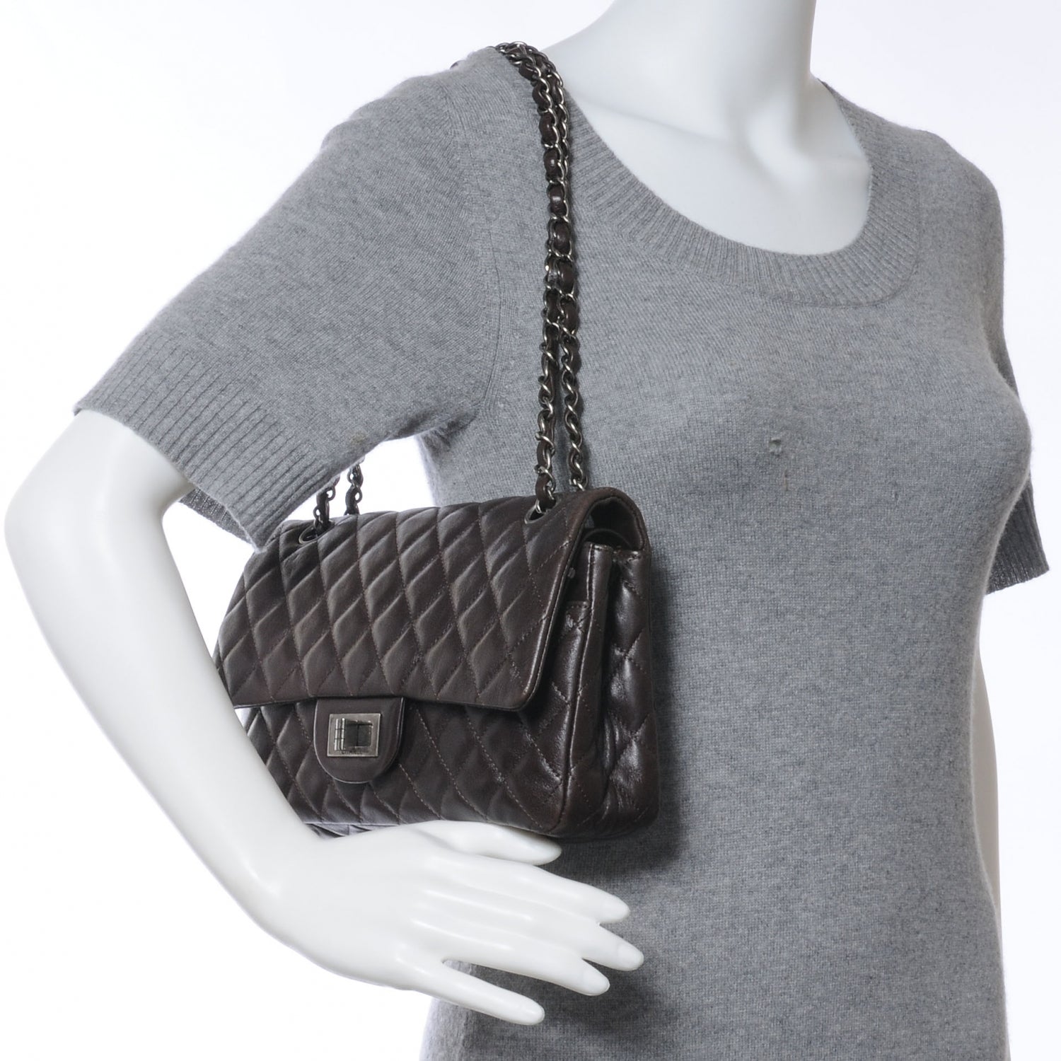 Chanel Lambskin Quilted Medium Hybrid Reissue Flap Brown 2 of 7