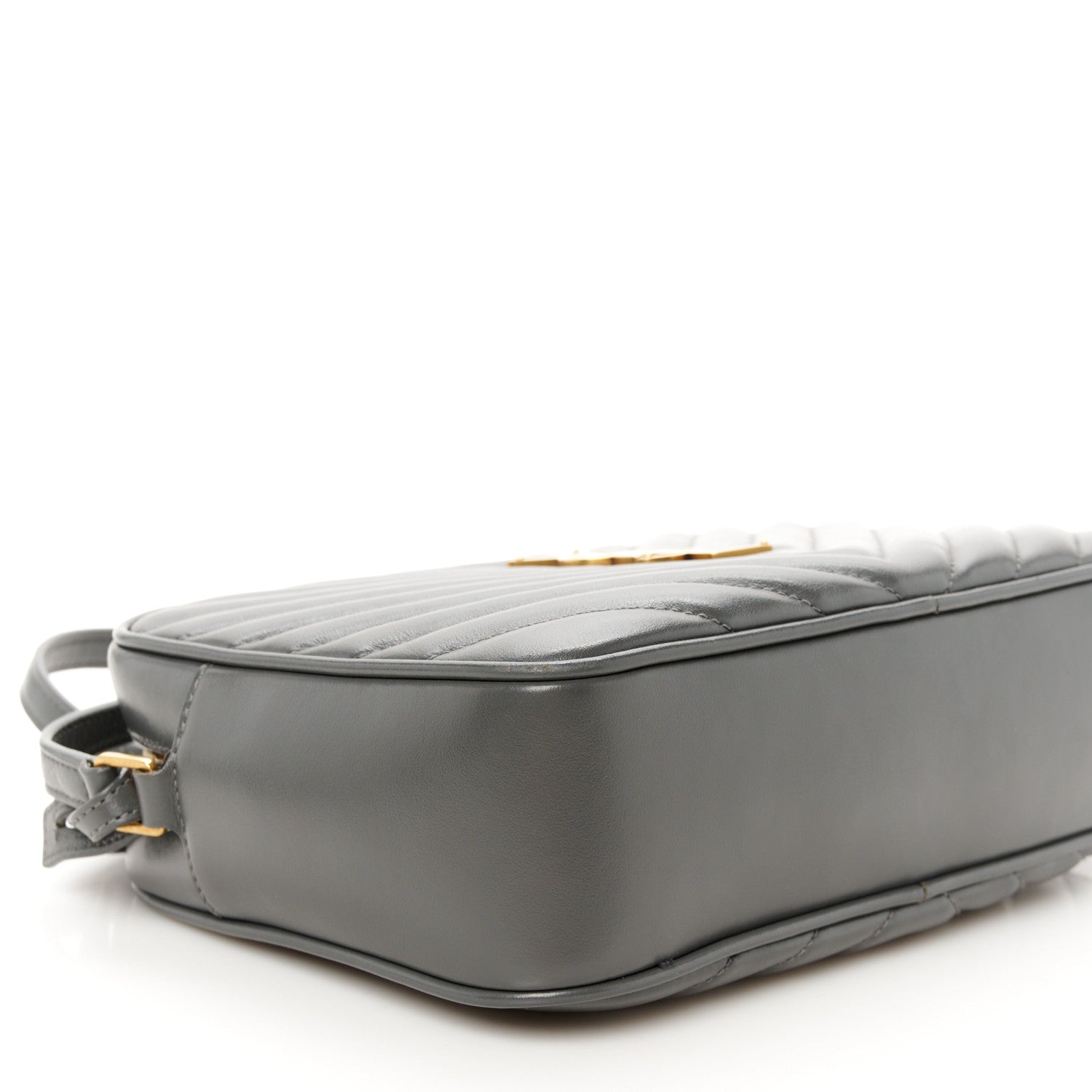 Saint Laurent Calfskin Matelasse Monogram Lou Camera Bag Storm 9 of 10