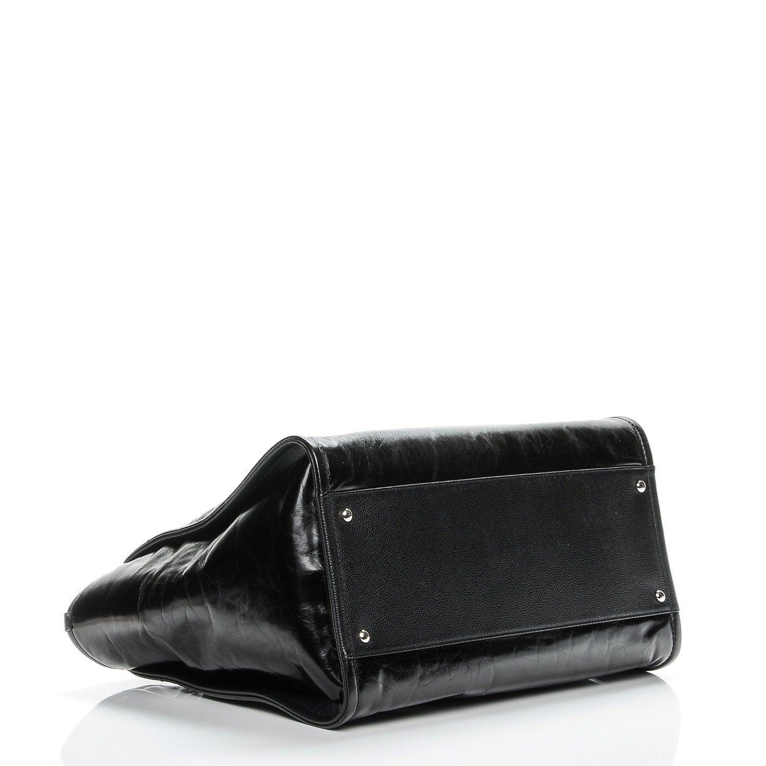 Chanel Glazed Calfskin Large Deauville Tote Black 4 of 7