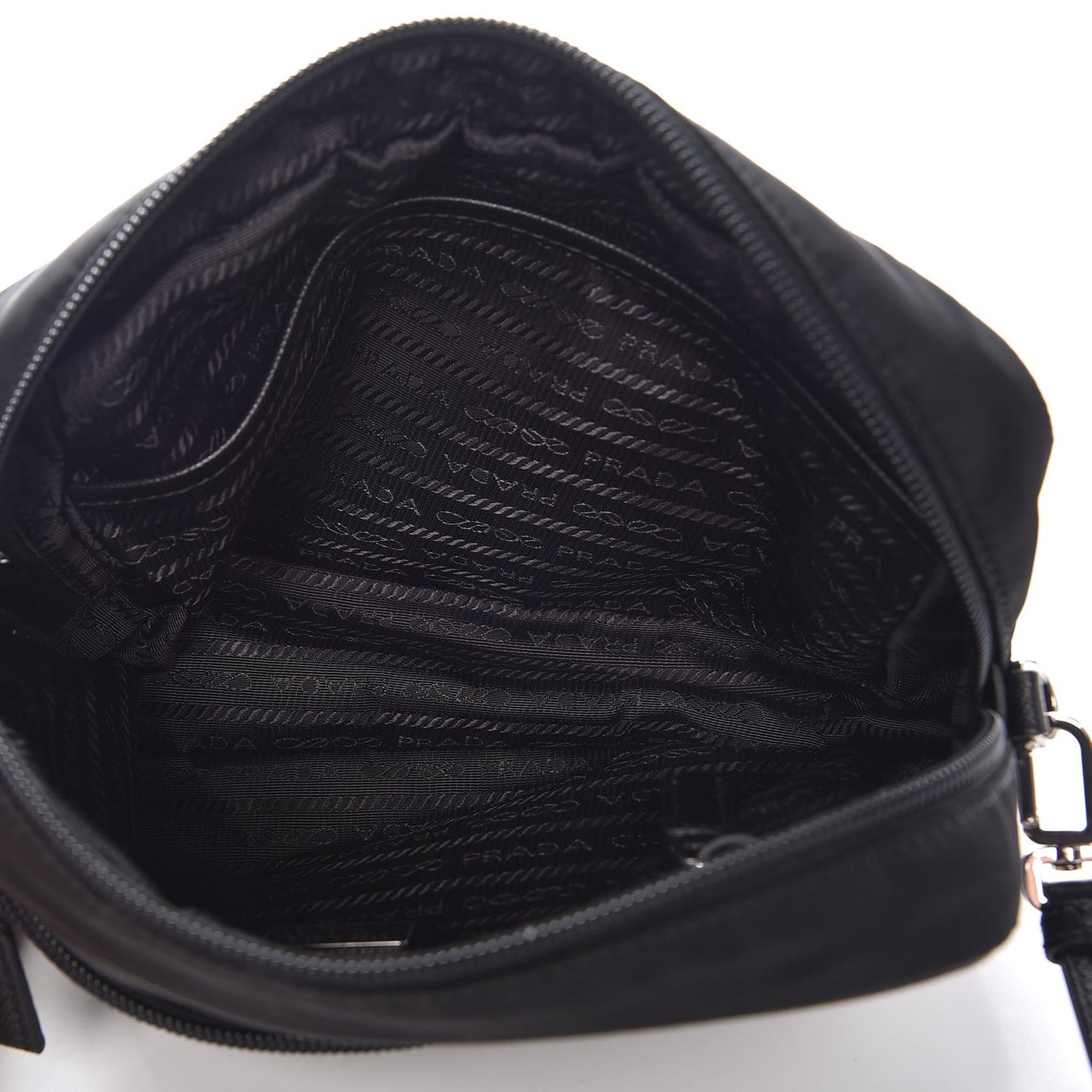 Tessuto Nylon Saffiano Wristlet Black