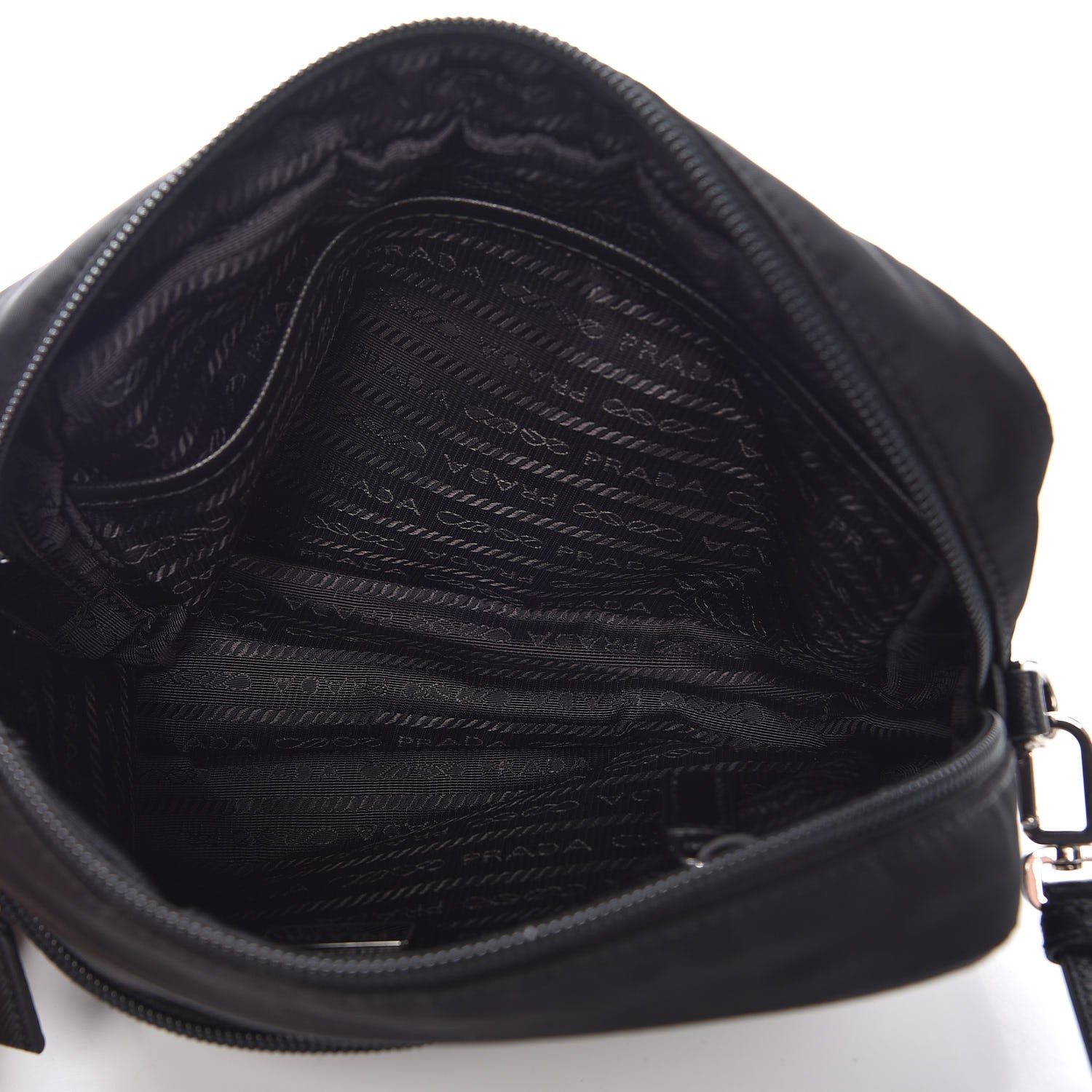 Prada Tessuto Nylon Saffiano Wristlet Black 5 of 8