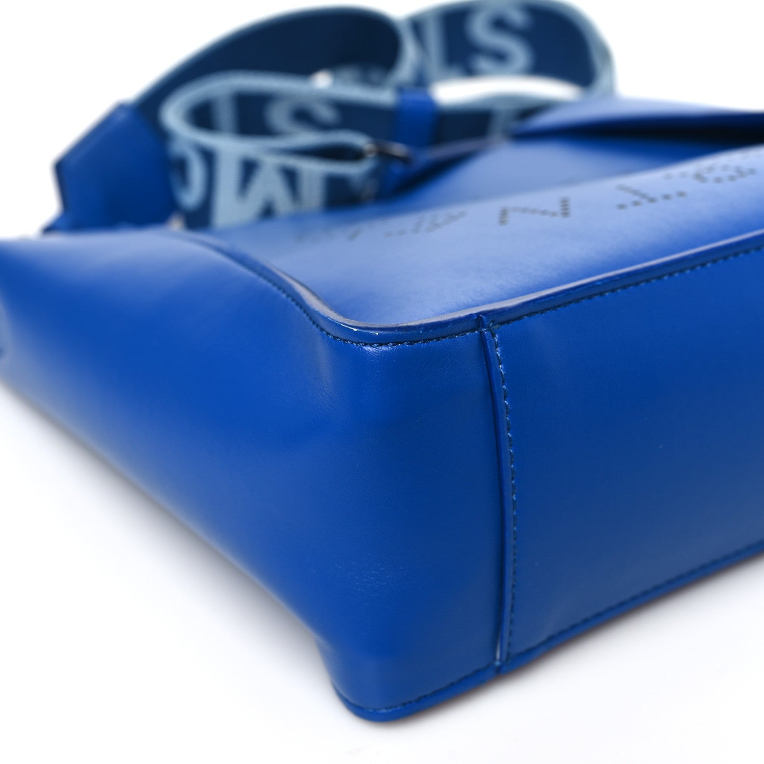 Stella McCartney Eco Alter Nappa Perforated Logo Crossbody Blue 8 of 12