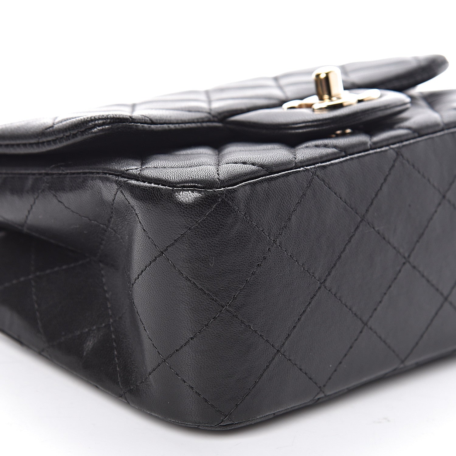 Chanel Lambskin Quilted Mini Square Flap Black 8 of 10