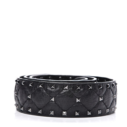 Valentino Garavani Craquele Nappa Rockstud Spike Shoulder Strap Black 2 of 3