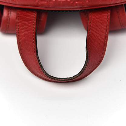 Gucci Guccissima Signature Small Day Backpack Hibiscus Red 18 of 20