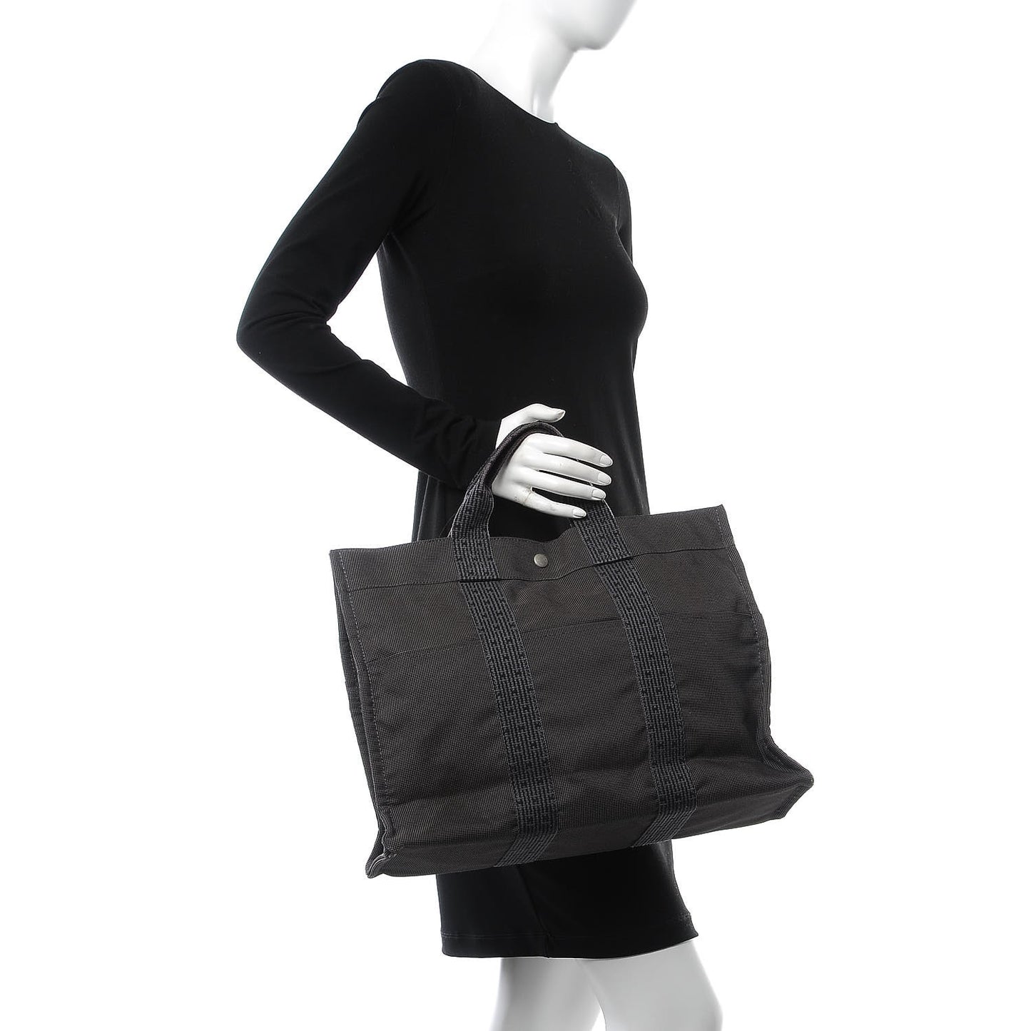 Canvas Herline MM Tote Grey