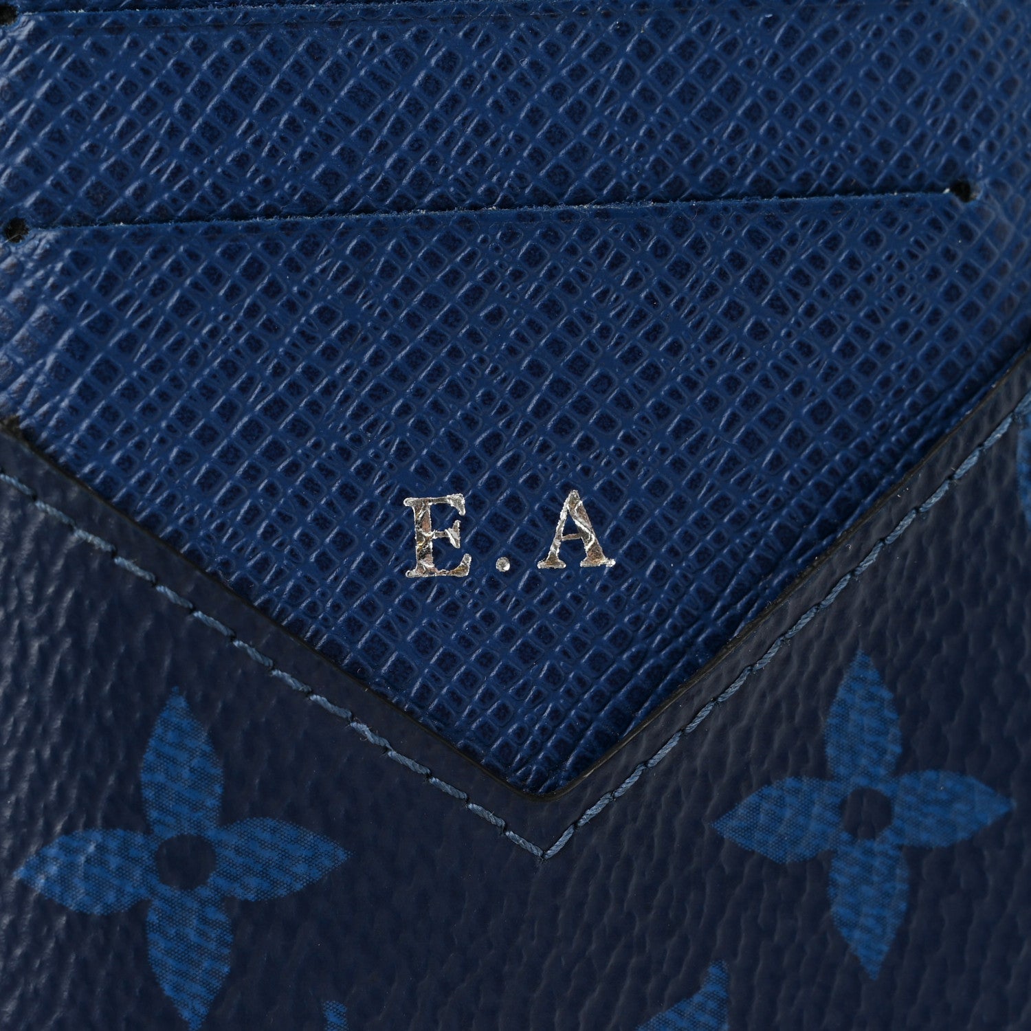 Louis Vuitton Monogram Taiga Coin Card Holder Cobalt 7 of 8