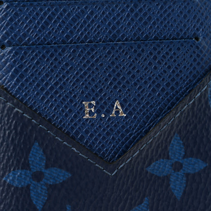 Louis Vuitton Monogram Taiga Coin Card Holder Cobalt 7 of 8