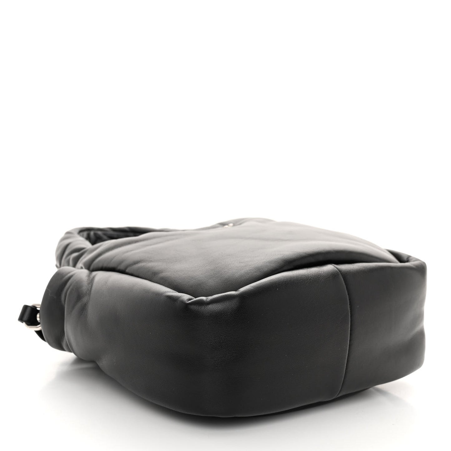 Nappa Soft Padded Small Double Handled Shoulder Bag Black