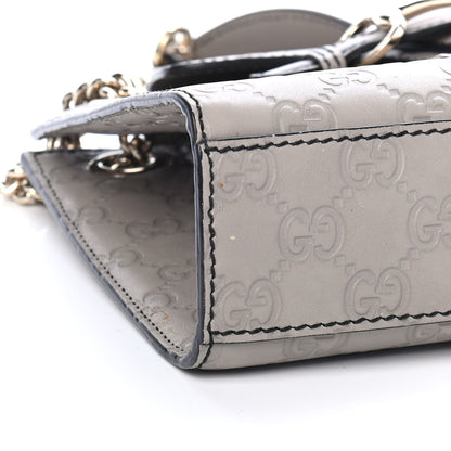 Gucci Guccissima Small Emily Chain Shoulder Bag Storm Grey 8 of 9
