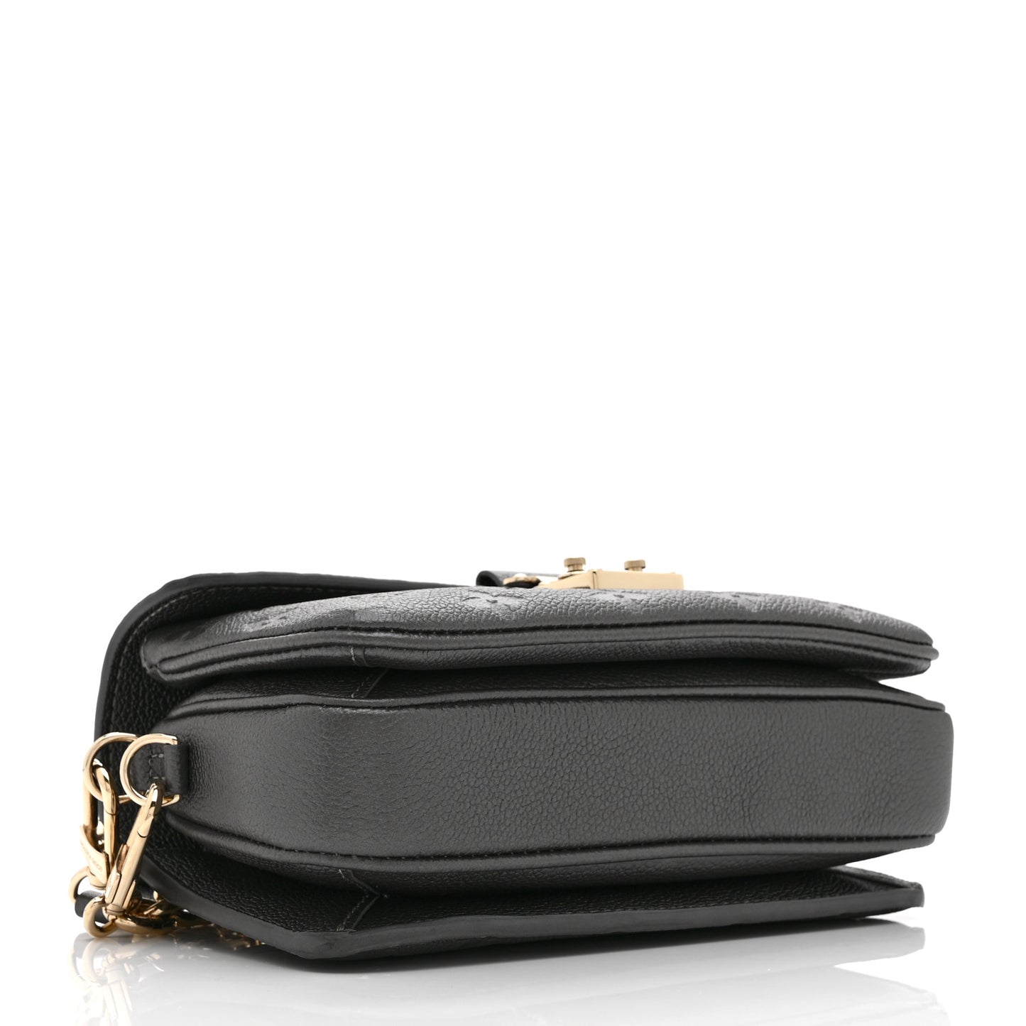 Shimmery Empreinte LV Ski Pochette Metis East West Gun Metal