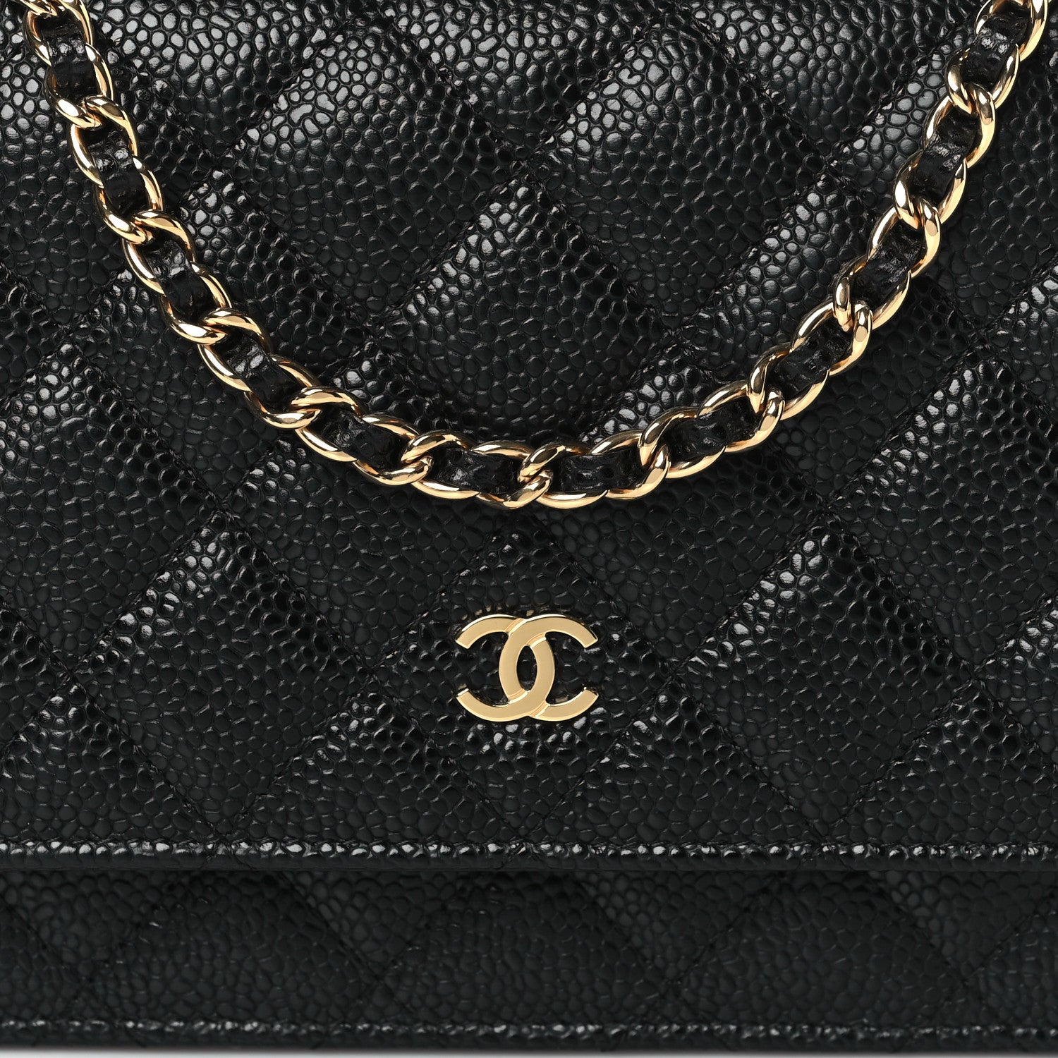 Chanel Caviar Quilted Wallet on Chain WOC Black 9 of 12