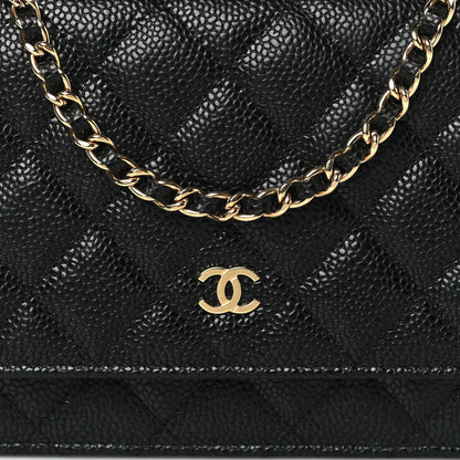 Chanel Caviar Quilted Wallet on Chain WOC Black 9 of 12