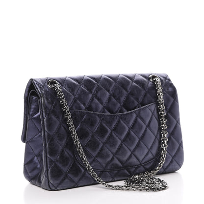 Chanel Metallic Calfskin Quilted 2.55 Reissue 226 Flap Marine Fonce 3 of 15