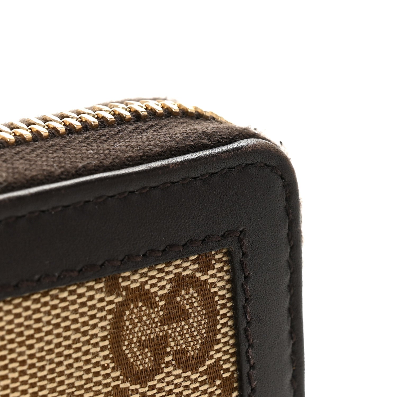 Gucci Monogram Web Rania Zip Around Wallet Beige Ebony Coco 9 of 9