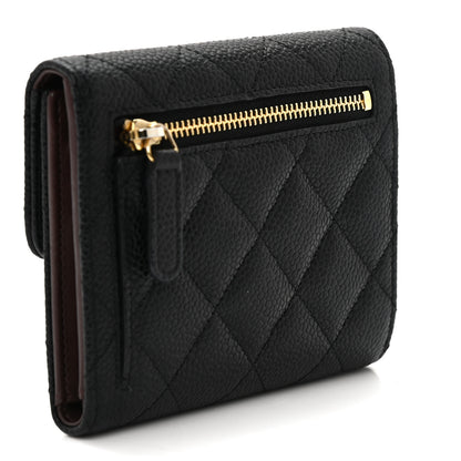 Chanel Caviar Quilted Compact Flap Wallet Black 3 of 8