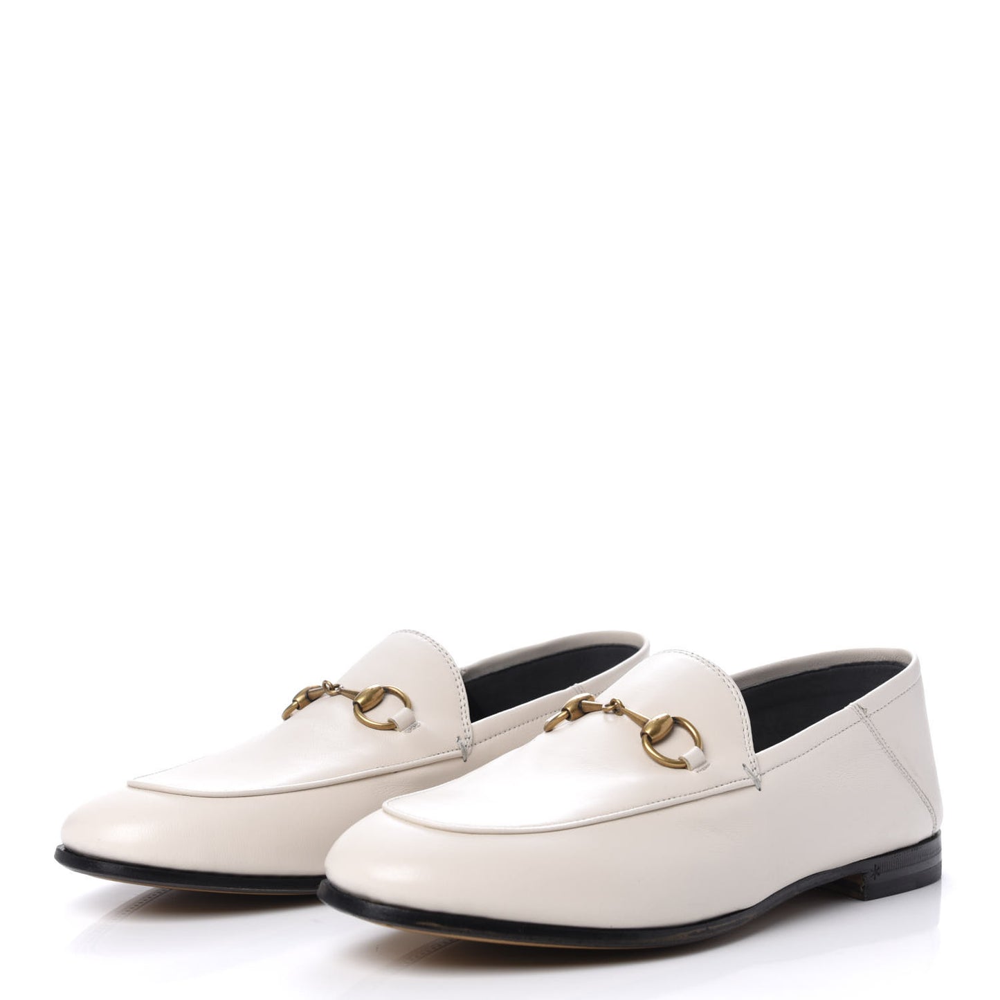 Lambskin Womens Brixton Horsebit Loafers 37 Mystic White