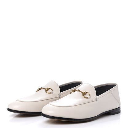 Gucci Lambskin Womens Brixton Horsebit Loafers 37 Mystic White 3 of 11