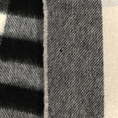 Burberry Cashmere Classic Check Fringe Scarf Grey 3 of 4