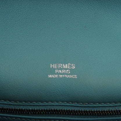 Hermes Veau Swift Sac Berline 28 Bleu Atoll 6 of 10