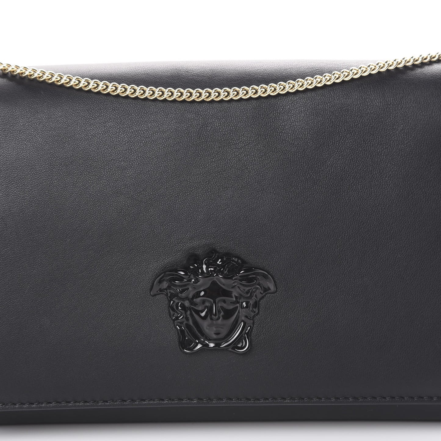 Vitello Palazzo Medusa Evening Clutch Bag Black