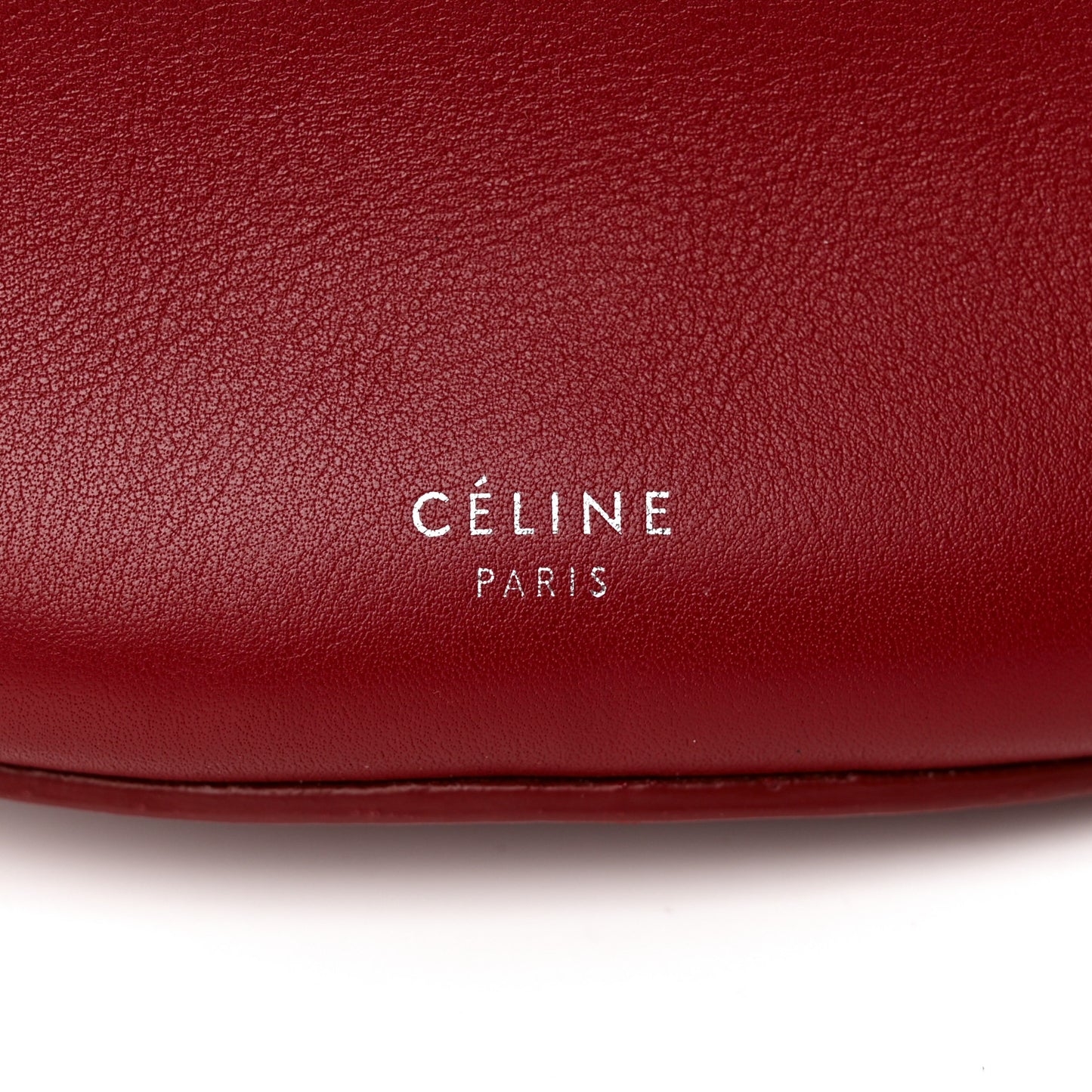 Supple Grained Calfskin Big Bag Bucket Red