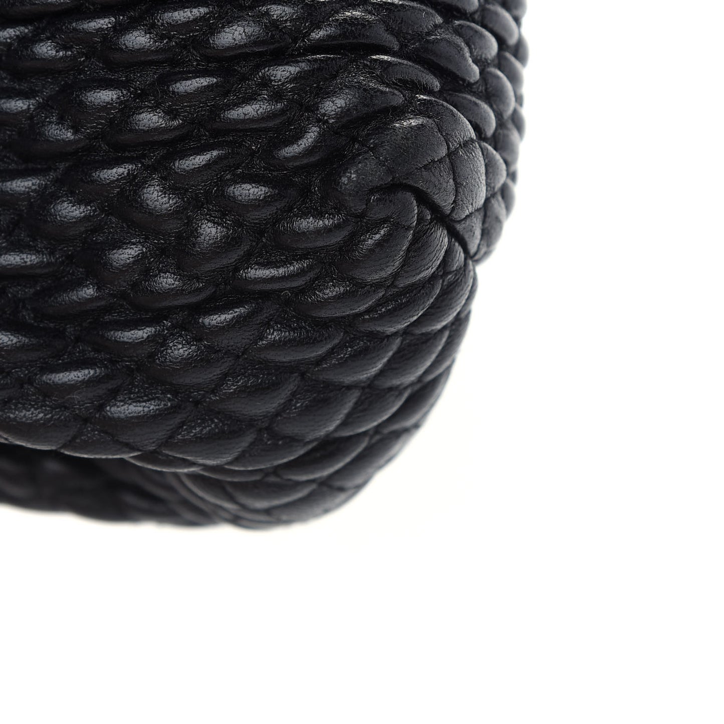 Lambskin Knit Small The Point Triangle Bag Black