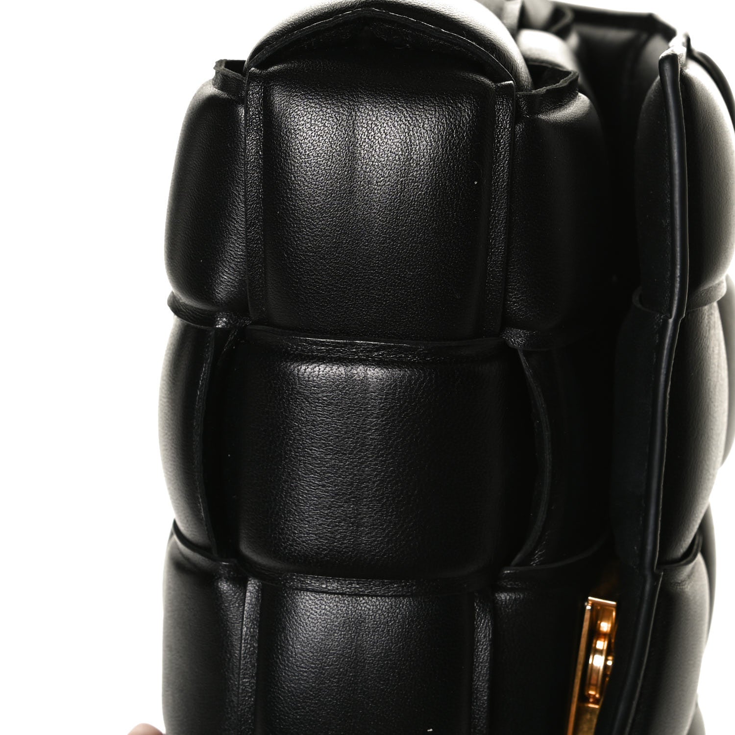 Bottega Veneta Lambskin Maxi Intreccio Padded Chain Cassette Crossbody Bag Black 24 of 33