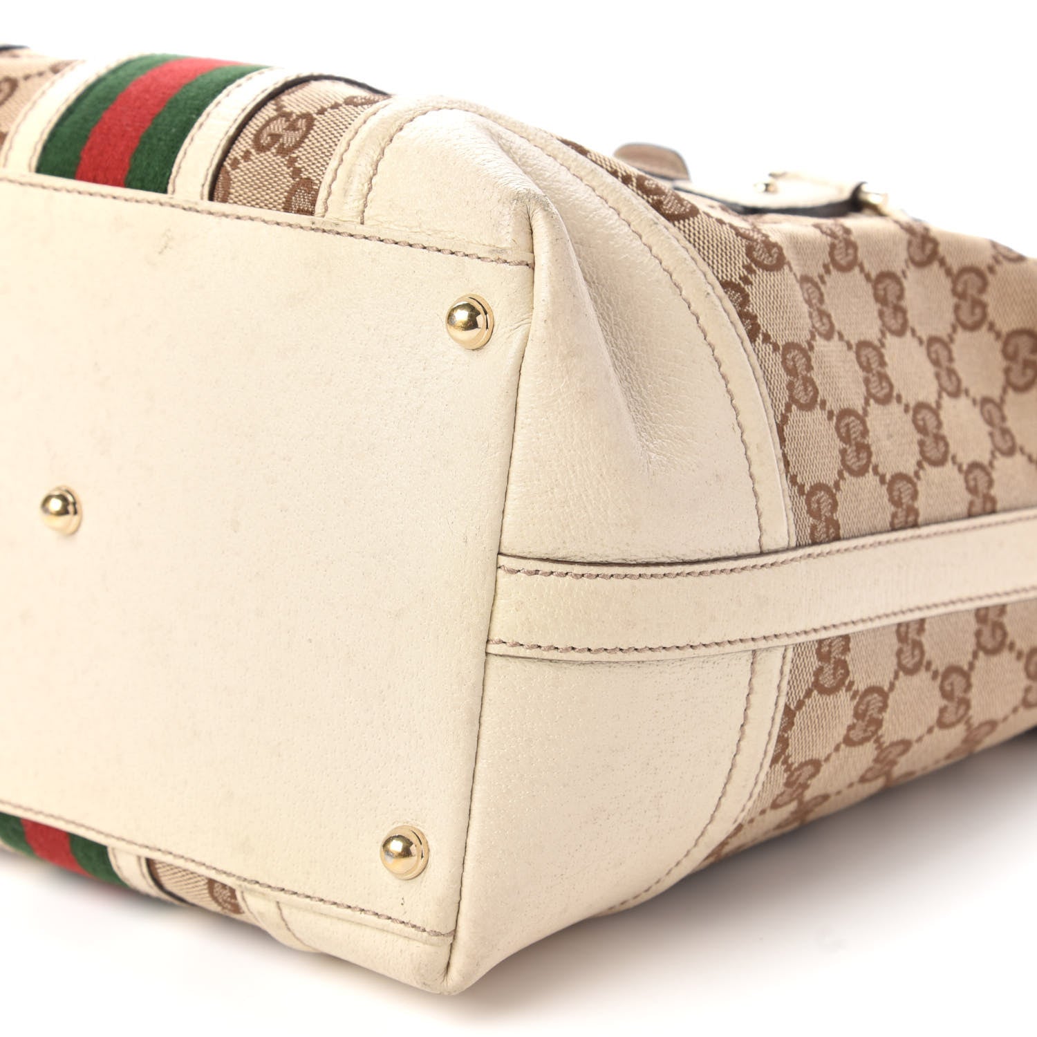 Gucci Monogram Web Treasure Boston Tote Off White 7 of 10