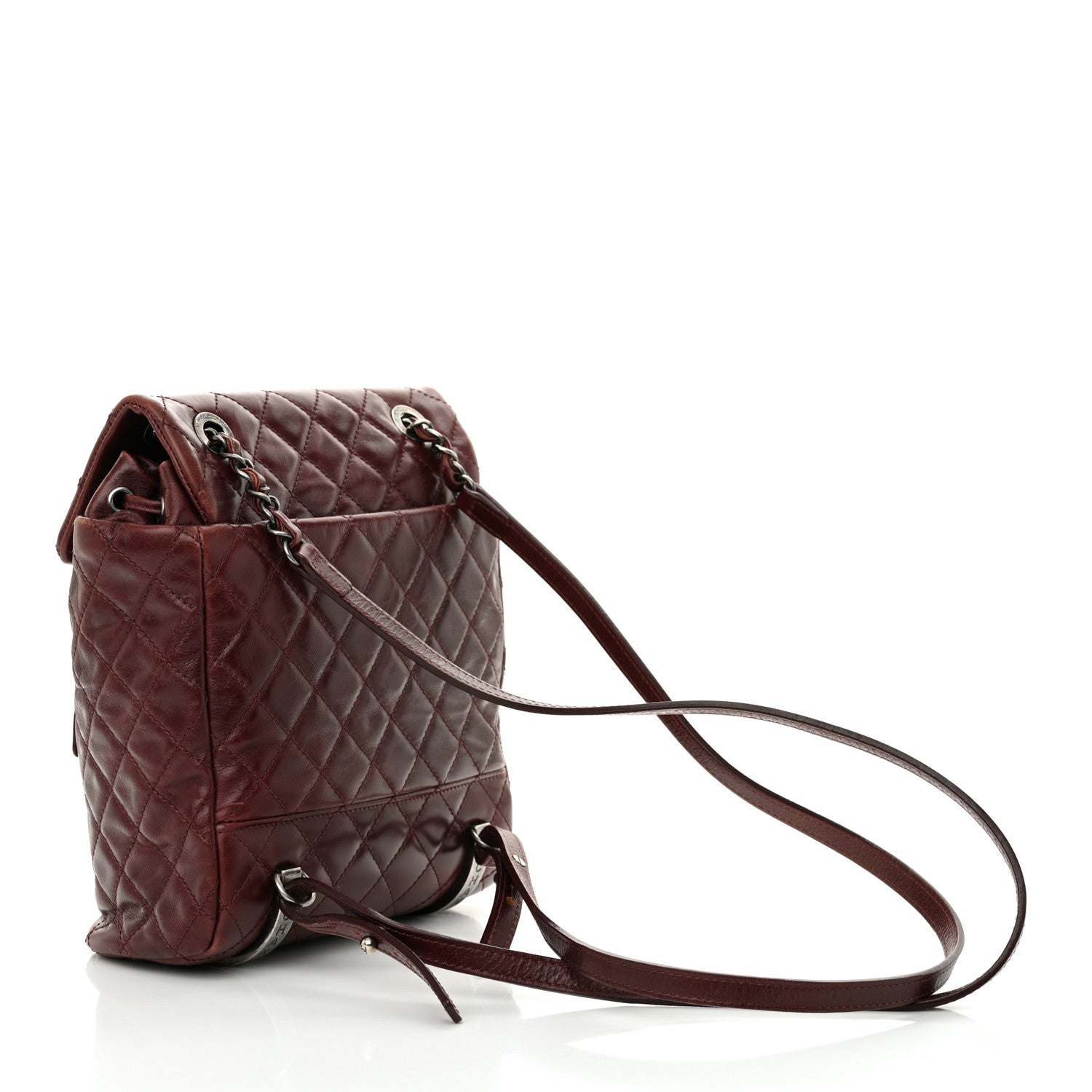 Chanel Glazed Calfskin Quilted Small Salzburg Backpack Burgundy 3 of 12