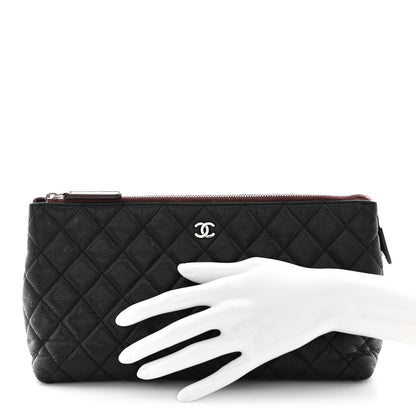 Chanel Lambskin Quilted Cosmetic Case Black 2 of 12