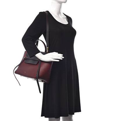 Celine Smooth Calfskin Bi-Color Mini Belt Bag Burgundy Black 2 of 11