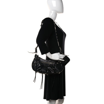 Balenciaga Agneau Arena Monochrome Le Cagole Shoulder Bag XS Black 2 of 9
