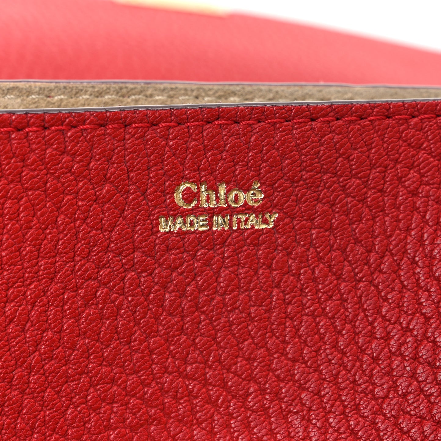Grained Lambskin Drew Shoulder Bag Plaid Red