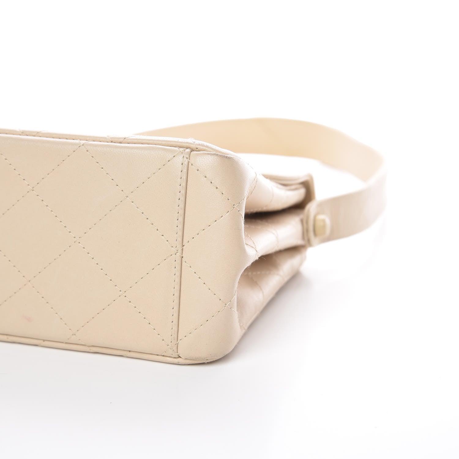 Chanel Lambskin Quilted Small Single Flap Beige Clair 6 of 15