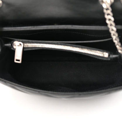 Saint Laurent Calfskin Y Quilted Monogram Small Loulou Chain Satchel Black 8 of 13
