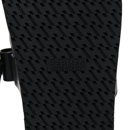 Hermes Calfskin Womens Chypre Sandals 41.5 Black 6 of 11