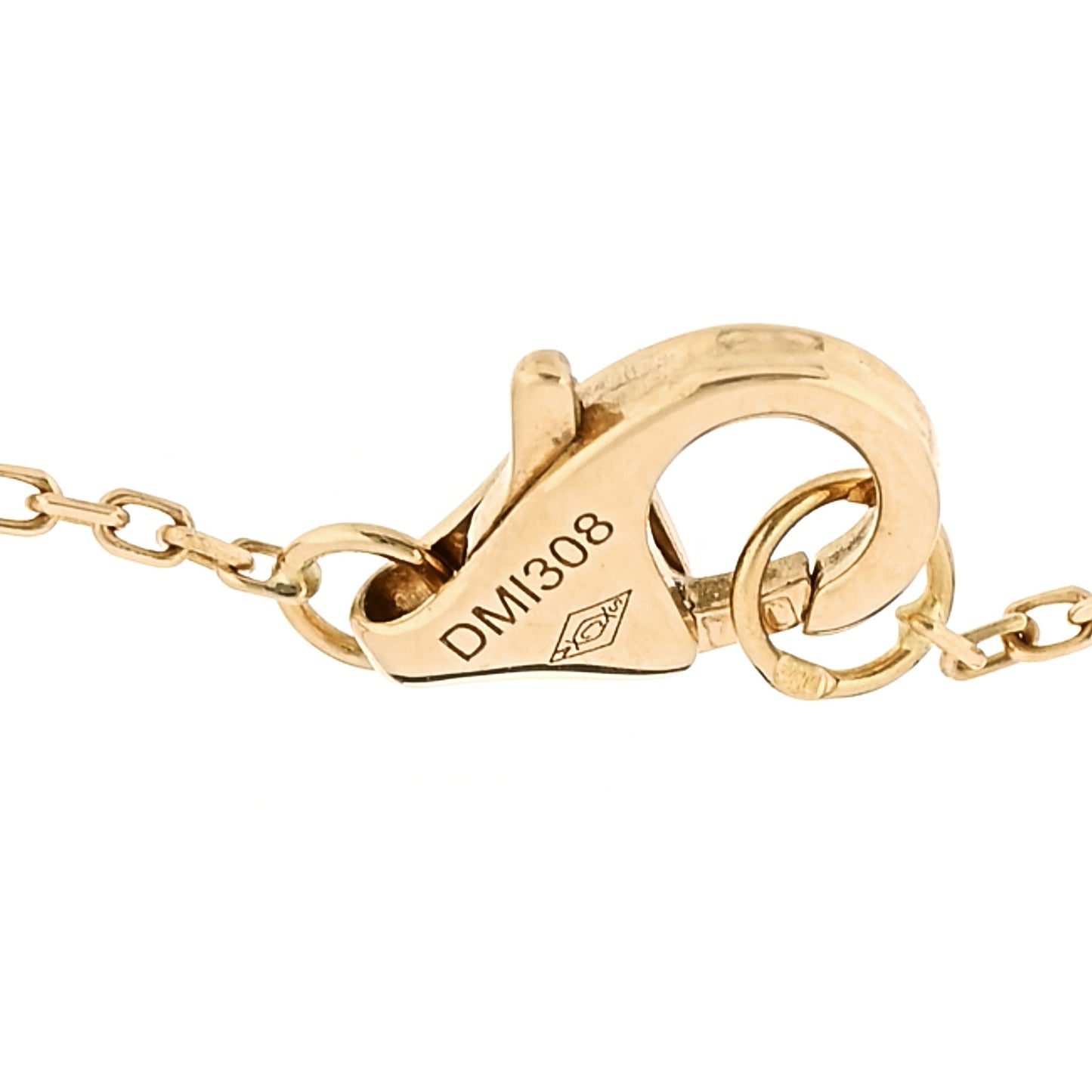 18K Yellow Gold Diamond Chrysoprase Amulette de Cartier Bracelet