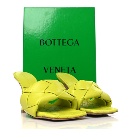 Bottega Veneta Nappa Maxi Intrecciato Lido 90mm Mule Sandals 38.5 Kiwi 10 of 10