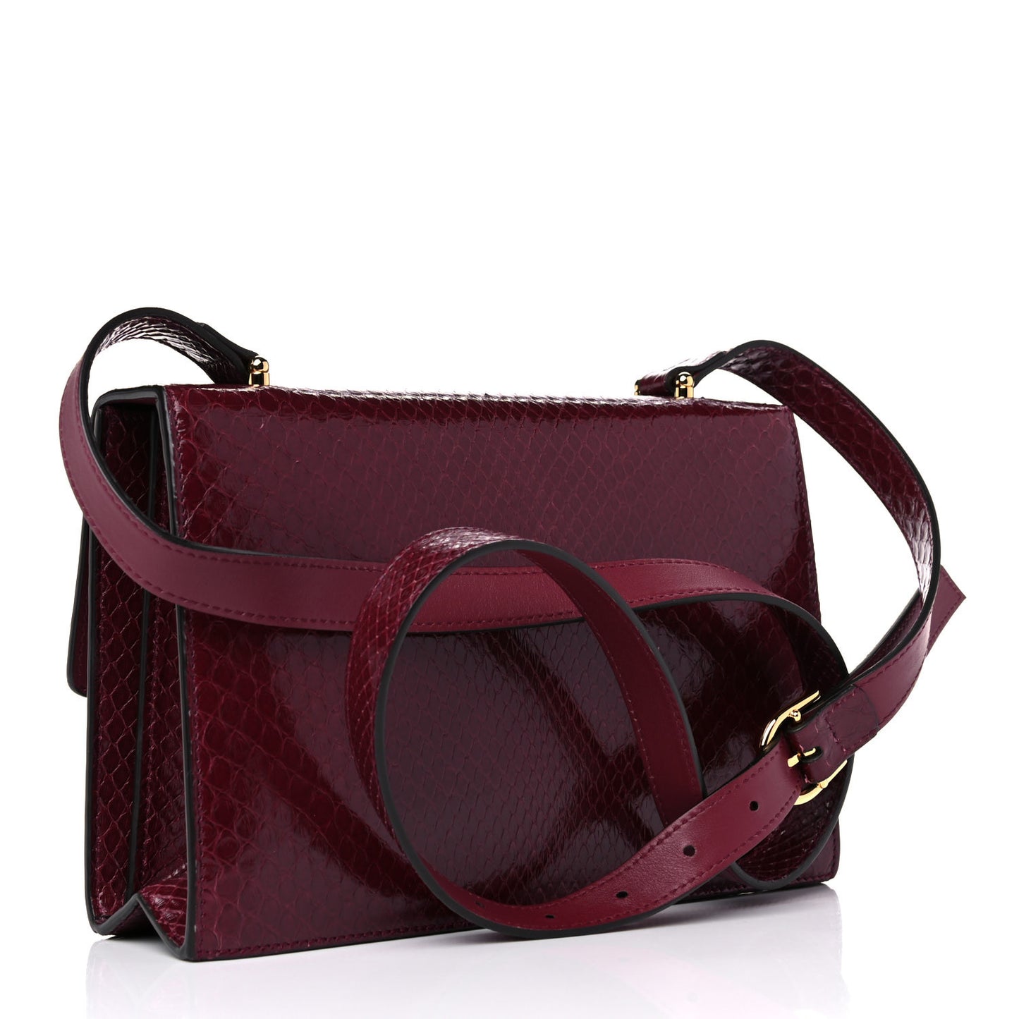Elaphe Small Zumi Shoulder Bag Antique Bordeaux