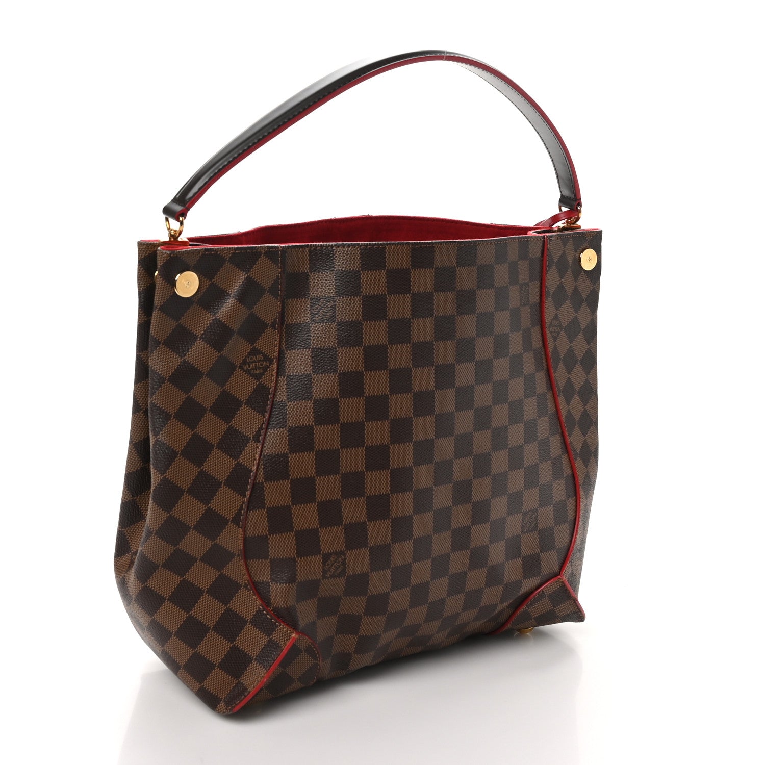 Louis Vuitton Damier Ebene Caissa Hobo Cherry 3 of 10