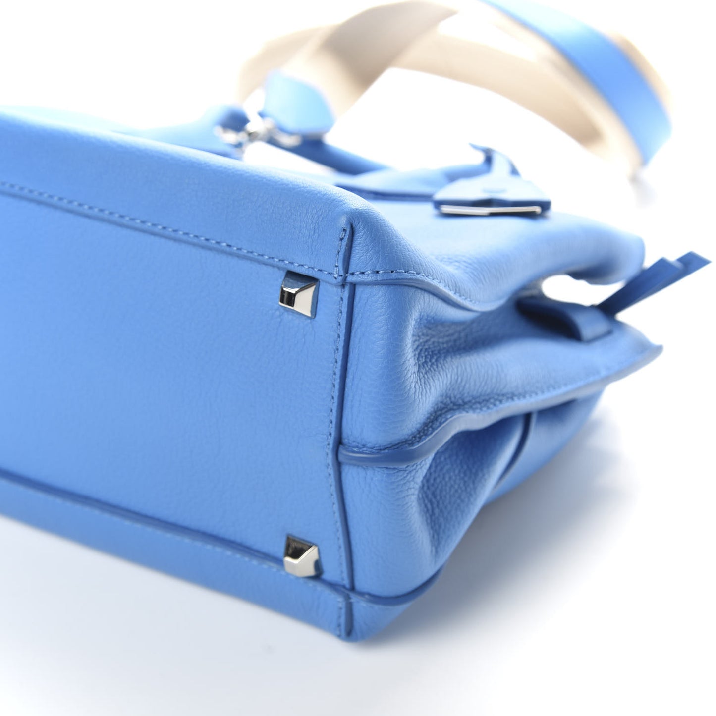 Grained Calfskin Medium Milla Tote Tile Blue
