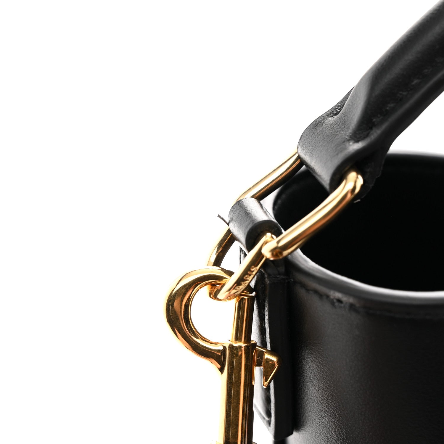 Celine Smooth Calfskin Triomphe Small Louise Bag Black 10 of 10