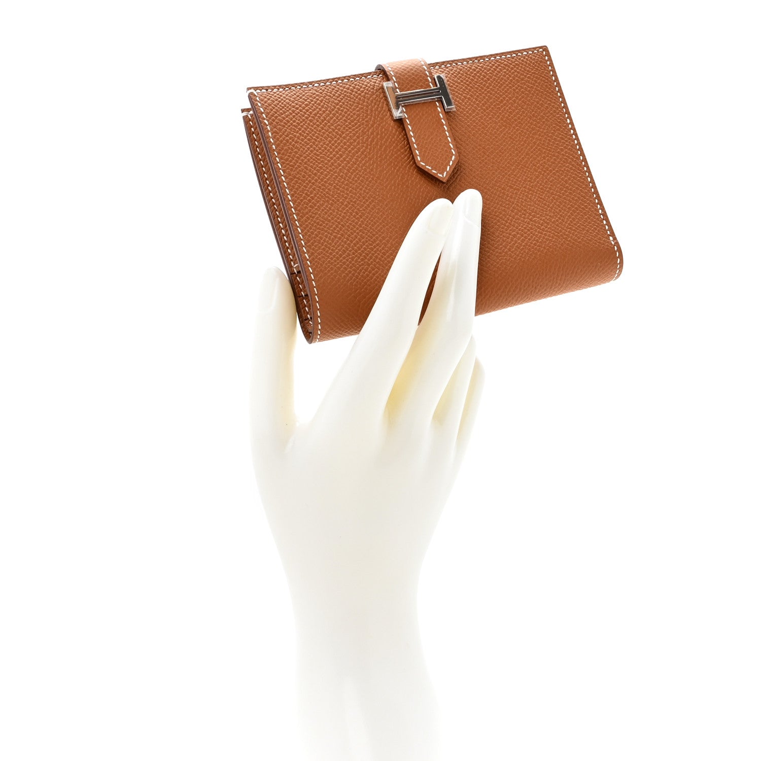 Hermes Epsom Bearn Compact Wallet Gold 2 of 8